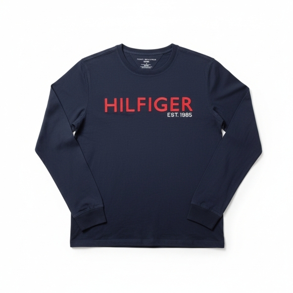 Tommy Hilfiger Other - Tommy Hilfiger Embroidered Logo Navy Crewneck Long Sleeve Shirt